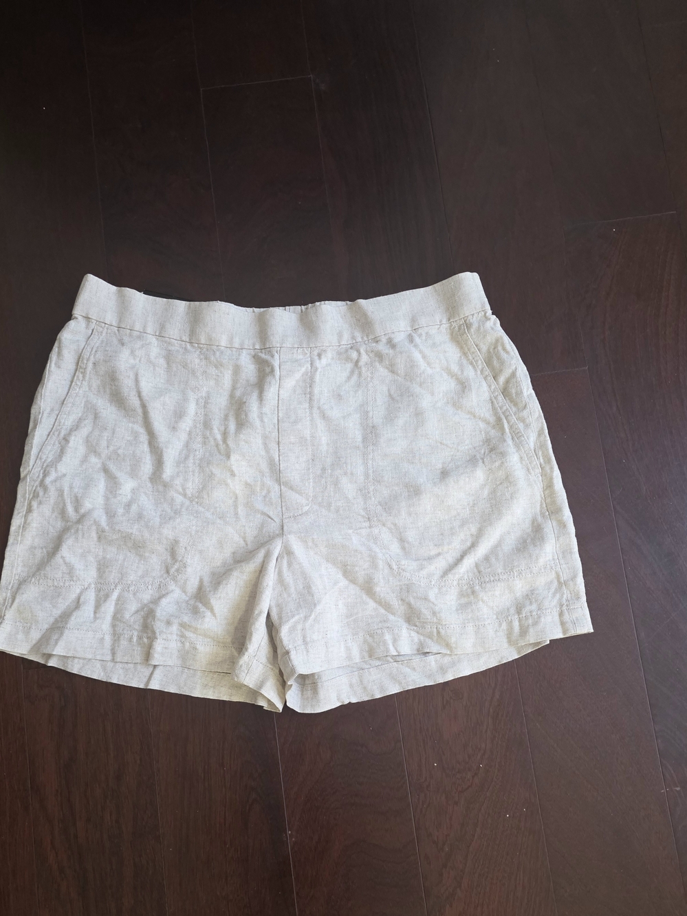 Ann Taylor Linen-Blend Light Beige Women's Shorts